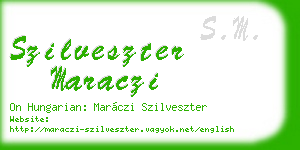 szilveszter maraczi business card